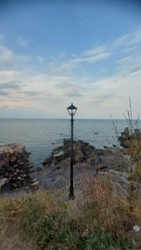 The sea and sky view from a small deserted beach on the end of Sozopol.